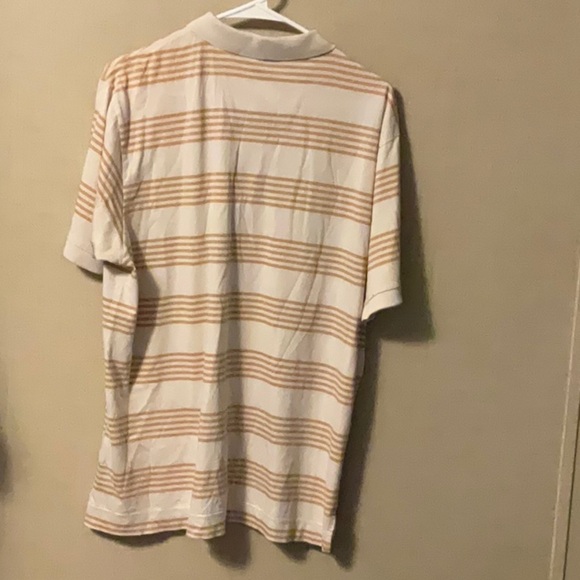Nautica Cream and Tan Striped Polo - Picture 2 of 5